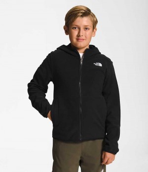 Black Boys' The North Face Glacier Full-Zip Hooded Fleece Jacket | DUBLIN SPMA