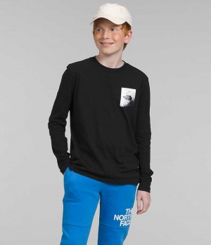 Black Boys' The North Face Long Sleeve Graphic T-Shirt | DUBLIN JCWE