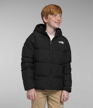 Black Boys' The North Face Reversible North Hooded Puffer Jacket | IRELAND YPKN