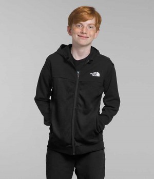 Black Boys' The North Face TNF™ Tech Full-Zip Hoodie Fleece Jacket | DUBLIN WUHC