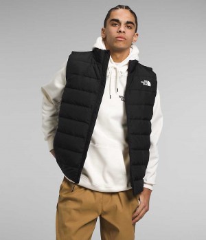 Black Men's The North Face Aconcagua 3 Down Vest | DUBLIN FUKA