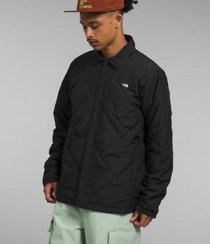 Black Men's The North Face Afterburner Flannel Insulated Jacket | DUBLIN WTRX