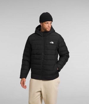 Black Men's The North Face Big Aconcagua 3 Hoodie Puffer Jacket | IRELAND WAYN