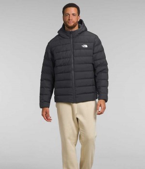 Black Men's The North Face Big Aconcagua 3 Hoodie Puffer Jacket | DUBLIN LNJZ