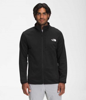 Black Men's The North Face Canyonlands Full-Zip Fleece Jacket | DUBLIN RNEK