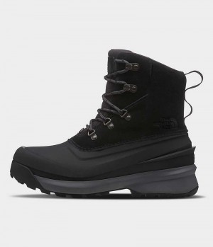 Black Men's The North Face Chilkat V Lace Waterproof Winter Boots | IRELAND WMAR