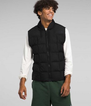 Black Men's The North Face Lhotse Reversible Down Vest | IRELAND WQKG