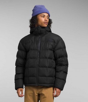 Black Men's The North Face Lhotse Reversible Hoodie Puffer Jacket | IRELAND XPKQ