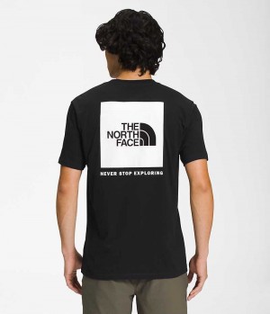 Black Men's The North Face Short Sleeve Box NSE T-Shirt | IRELAND PGOC