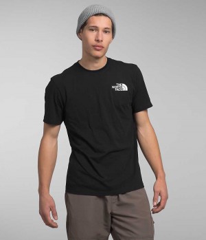 Black Men's The North Face Short Sleeve Box NSE T-Shirt | DUBLIN YPQF