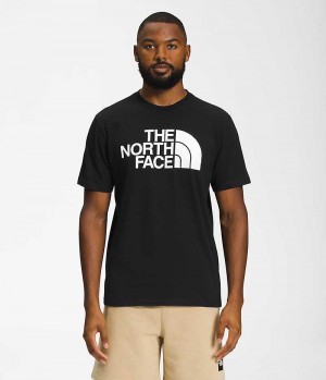 Black Men's The North Face Short Sleeve Half Dome T-Shirt | IRELAND STPC