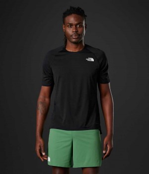 Black Men's The North Face Summit Series High Trail Run Short Sleeve T-Shirt | IRELAND CYZD