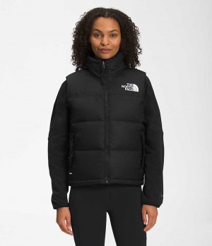 Black Women's The North Face 1996 Retro Nuptse Down Vest | IRELAND KPNH