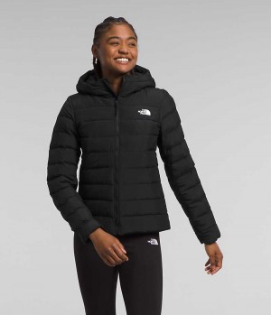 Black Women's The North Face Aconcagua 3 Hoodie Puffer Jacket | IRELAND RKHN