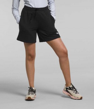 Black Women's The North Face Felted Fleece 7' Shorts | DUBLIN KBLZ