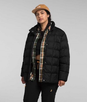 Black Women's The North Face Plus Lhotse Reversible Puffer Jacket | DUBLIN ZLRA