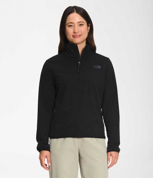 Black Women's The North Face Polar Osito ¼-Zip Sweatshirt | IRELAND RYLH