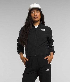 Black Women's The North Face Tekware™ Grid Full-Zip Fleece Jacket | IRELAND OSRG