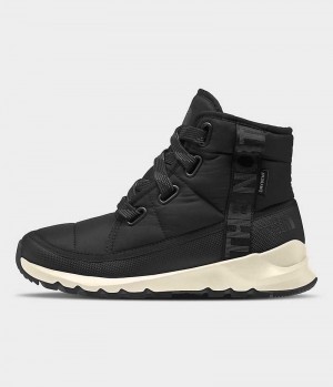 Black Women's The North Face ThermoBall™ Lace Up Luxe Waterproof Winter Boots | DUBLIN DVYH