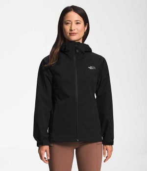 Black Women's The North Face Valle Vista Stretch Rain Jacket | IRELAND QEJO