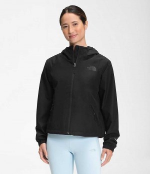 Black Women's The North Face Voyage Short Rain Jacket | DUBLIN JSTC