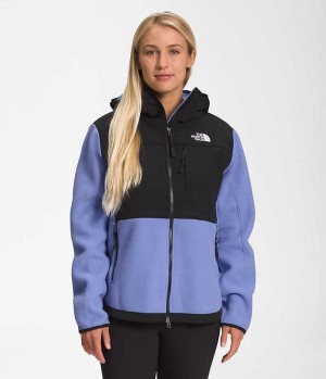 Black / Blue Women's The North Face Denali Hoodie Fleece Jacket | DUBLIN WLGA