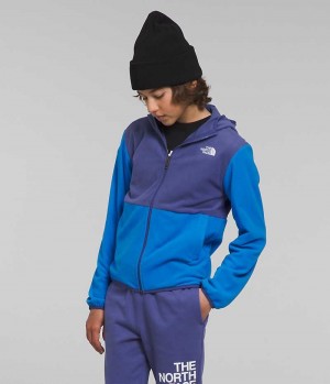 Blue Boys' The North Face Glacier Full-Zip Hooded Fleece Jacket | DUBLIN MXNV