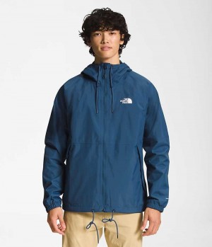 Blue Men's The North Face Antora Hoodie Rain Jacket | IRELAND EQTZ