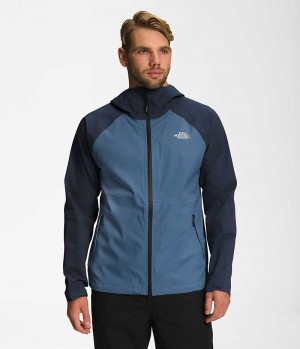 Blue Men's The North Face Valle Vista Stretch Rain Jacket | DUBLIN ETYM