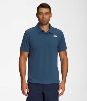 Blue Men's The North Face Wander Polo Shirt | IRELAND QDNT