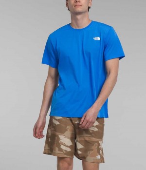 Blue Men's The North Face Wander Short Sleeve T-Shirt | IRELAND SVAB