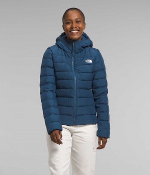 Blue Women's The North Face Aconcagua 3 Hoodie Puffer Jacket | DUBLIN ZHYW