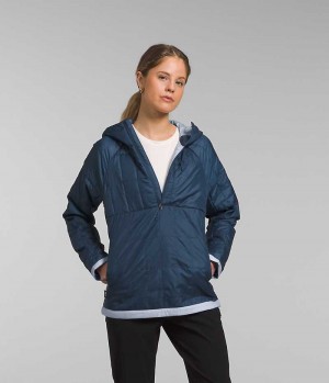 Blue Women's The North Face Circaloft ¼-Zip Pullover Puffer Jacket | DUBLIN SNWJ