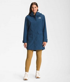 Blue Women's The North Face City Breeze Rain II Coat | DUBLIN FMRC