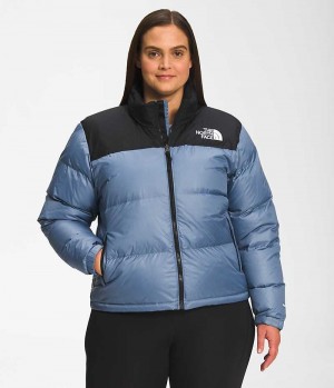 Blue Women's The North Face Plus 1996 Retro Nuptse Puffer Jacket | IRELAND QNZK