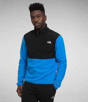 Blue / Black Men's The North Face Alpine Polartec® 100 ½-Zip Pullover | DUBLIN ZTFB