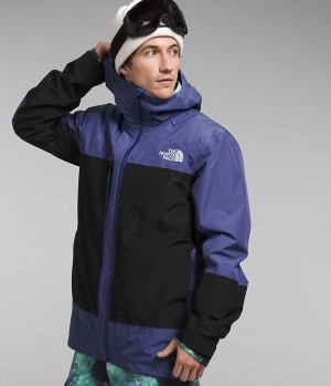 Blue / Black Men's The North Face ThermoBall™ Eco Snow Triclimate® Hooded Jacket | DUBLIN TDSH