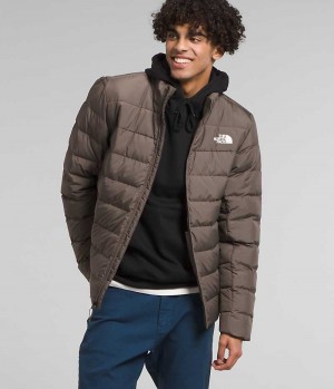 Brown Men's The North Face Aconcagua 3 Puffer Jacket | DUBLIN JEYA