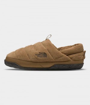 Brown Men's The North Face Nuptse Corduroy Mules | DUBLIN KQMX