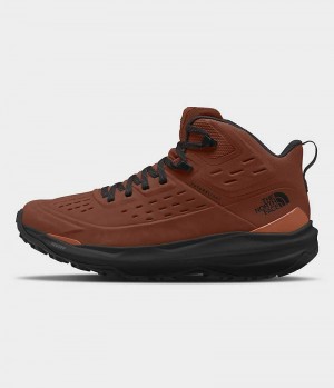 Brown Men's The North Face VECTIV Exploris 2 Mid FUTURELIGHT™ Leather Hiking Boots | IRELAND CLPM