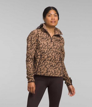 Brown Women's The North Face Alpine Polartec® 100 ¼-Zip Cowl Sweatshirt | IRELAND JOFU