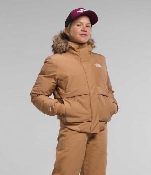 Brown Women's The North Face Arctic Bomber Jacket | DUBLIN HIGO