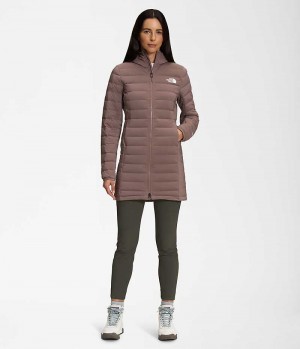 Brown Women's The North Face Belleview Stretch Down Coat | IRELAND ZIOB