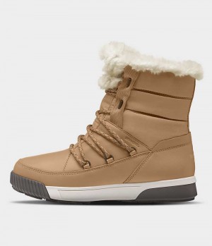 Brown Women's The North Face Sierra Luxe Waterproof Winter Boots | DUBLIN VSBL