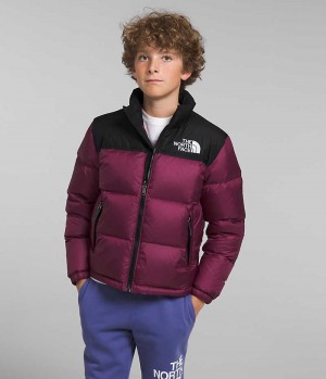 Burgundy Boys' The North Face 1996 Retro Nuptse Puffer Jacket | DUBLIN MOUR