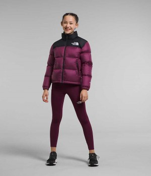 Burgundy Girls'' The North Face 1996 Retro Nuptse Puffer Jacket | DUBLIN GBHQ