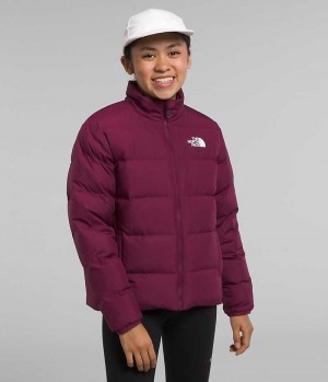 Burgundy Girls'' The North Face Reversible North Puffer Jacket | DUBLIN HGPM