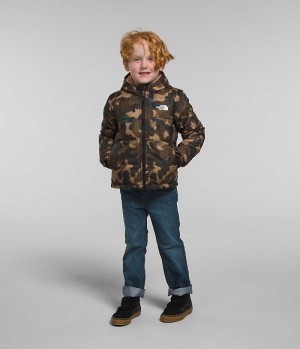 Camo Boys' The North Face Reversible Mt Chimbo Full-Zip Hooded Fleece Jacket | DUBLIN QDFI