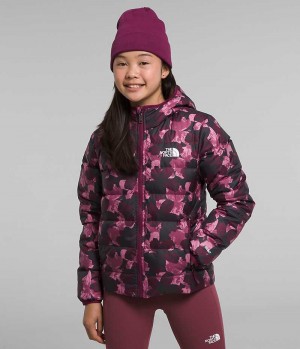 Fuchsia Girls'' The North Face Reversible North Hooded Puffer Jacket | DUBLIN ZVJP