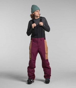 Fuchsia Men's The North Face Freedom Bib Pants | DUBLIN BAHE